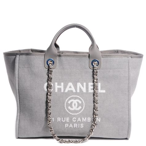 grey chanel tote|tote bag chanel.